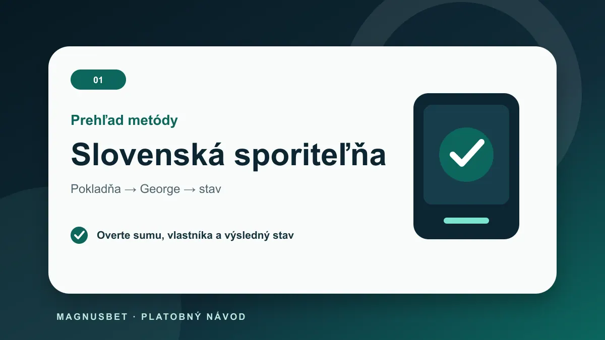 MagnusBet vklady cez Slovenská sporiteľňa – bezpečný tok platby
