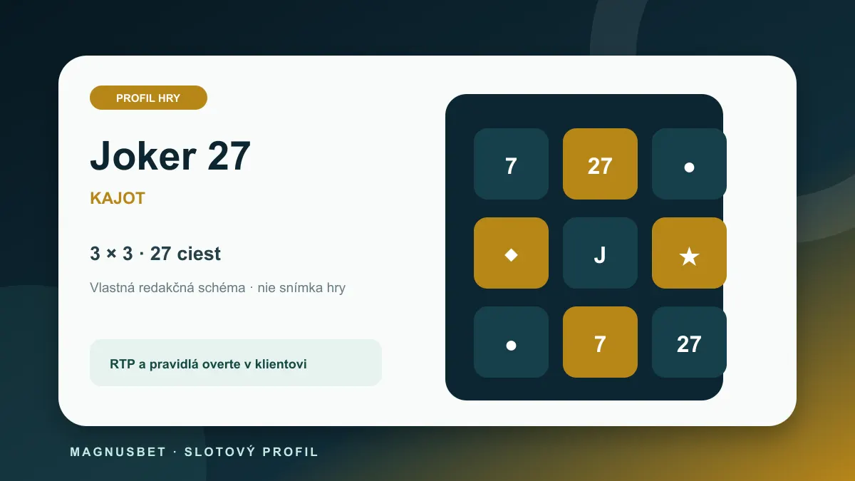 MagnusBet hry – vlastná vizualizácia slotu Joker 27 a jeho rozloženia